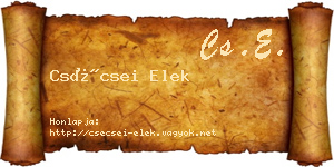 Csécsei Elek névjegykártya